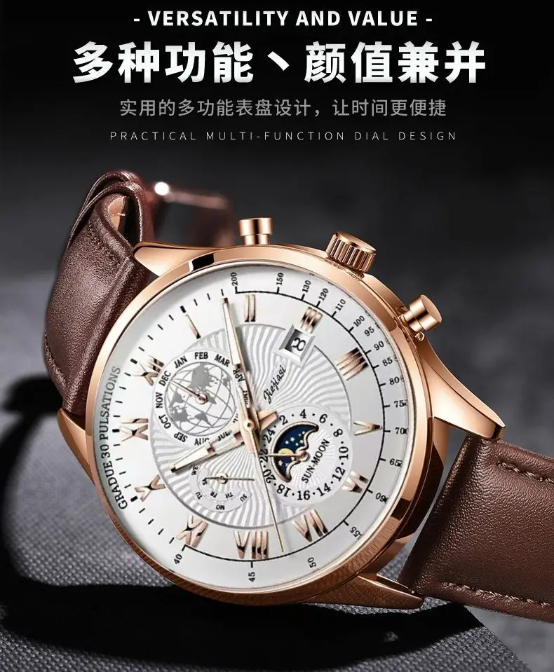 Men's Waterproof Multifunctional Luminous Calendar Watch — feature 8