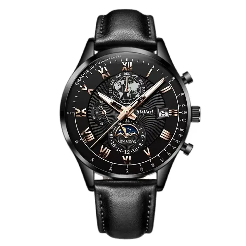 Men's Waterproof Multifunctional Luminous Calendar Watch