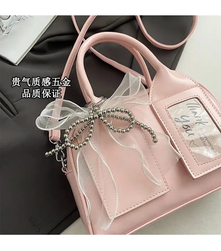 Women's Light Purple Clear Pouch with Bow — feature 10