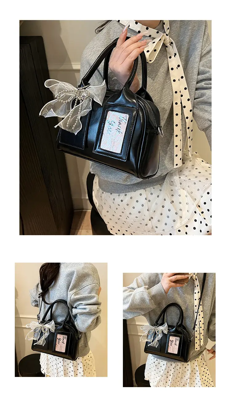 Women's Light Purple Clear Pouch with Bow — feature 18