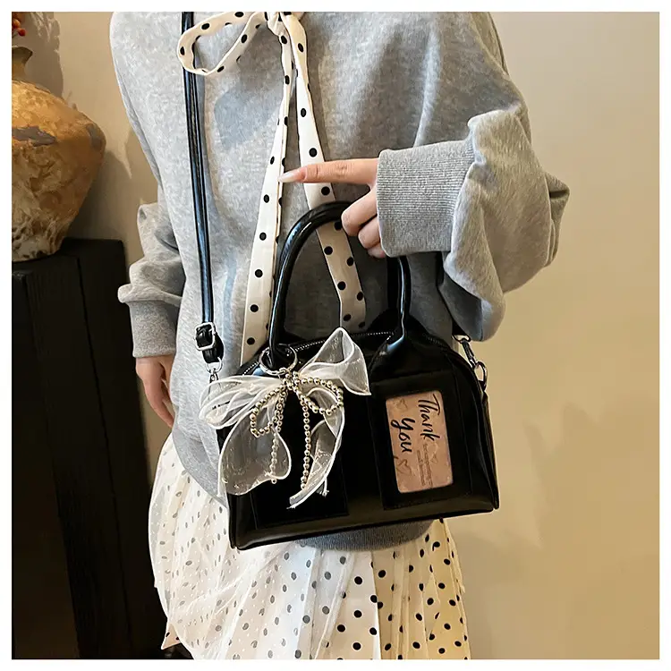 Women's Light Purple Clear Pouch with Bow — feature 19