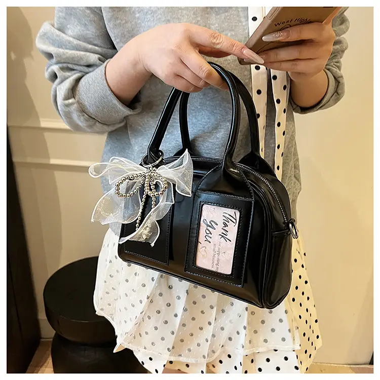 Women's Light Purple Clear Pouch with Bow — feature 20
