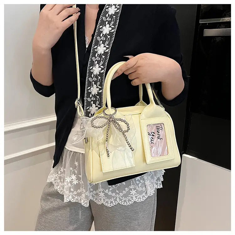 Women's Light Purple Clear Pouch with Bow — feature 21