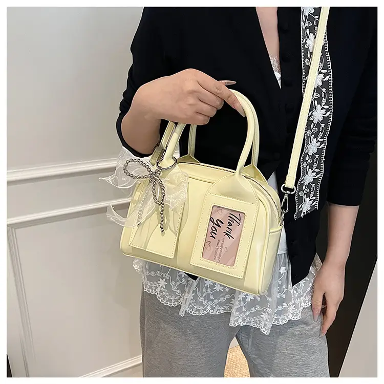 Women's Light Purple Clear Pouch with Bow — feature 22