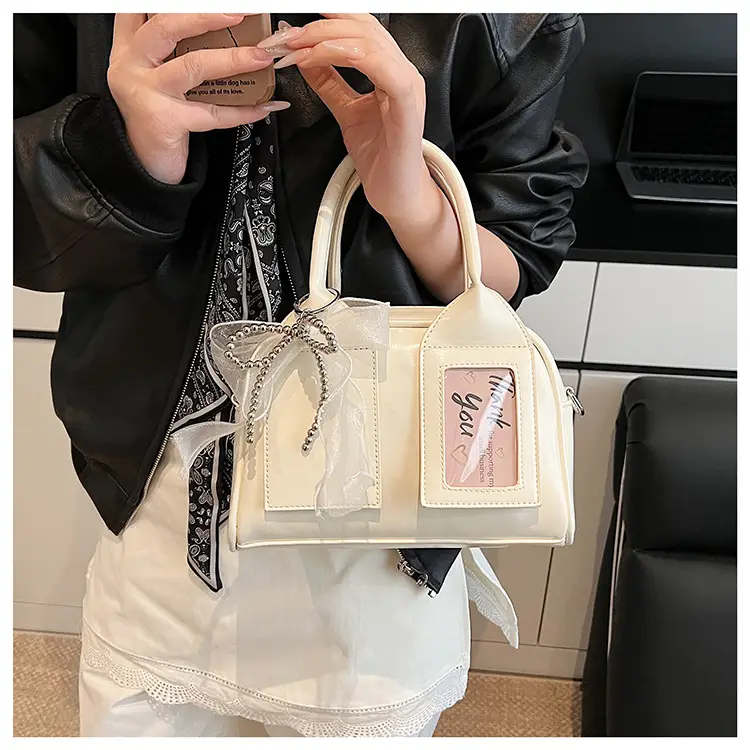 Women's Light Purple Clear Pouch with Bow — feature 28