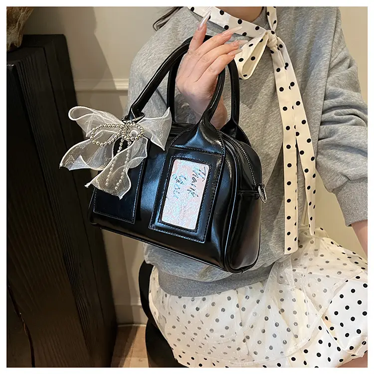 Women's Light Purple Clear Pouch with Bow — feature 40