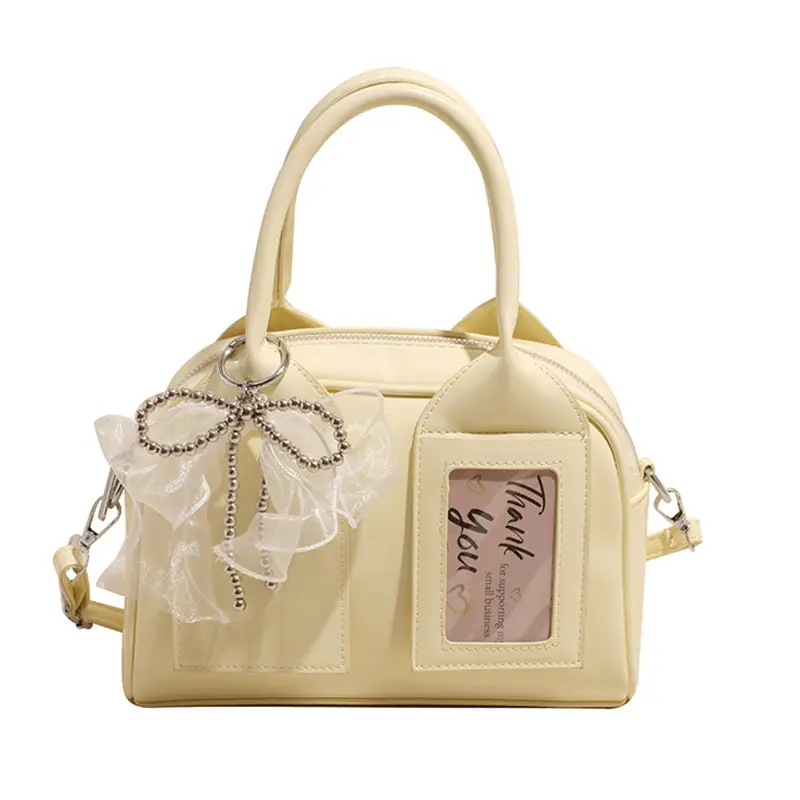 Women's Light Purple Clear Pouch with Bow - Image 5