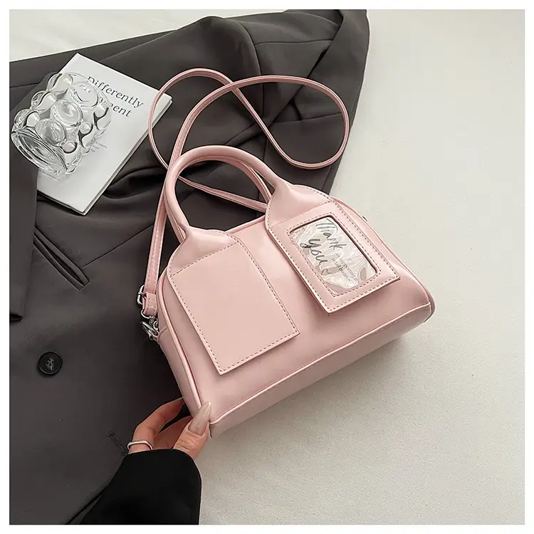 Women's Light Purple Clear Pouch with Bow - Image 8