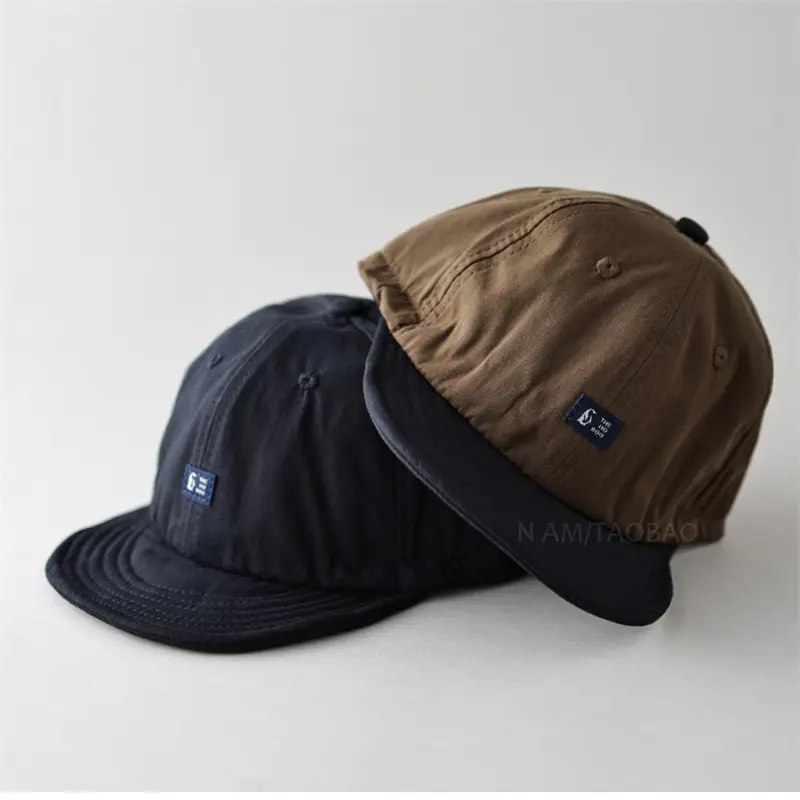 Men's Brown Patchy Baseball Cap with Drawstring - Image 5