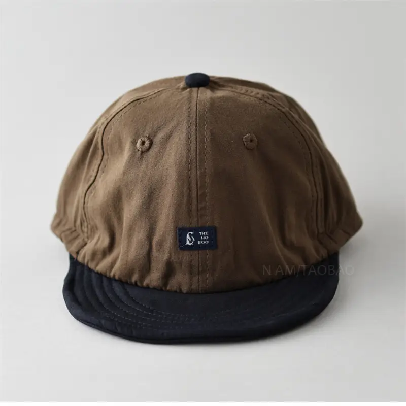 Men's Brown Patchy Baseball Cap with Drawstring - Image 6