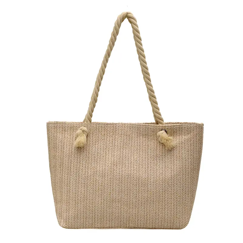 Women's Straw Rope Handle Casual Bag Large Capacity - Image 7