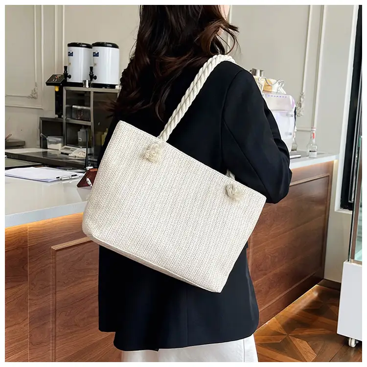 Women's Straw Rope Handle Casual Bag Large Capacity — feature 16