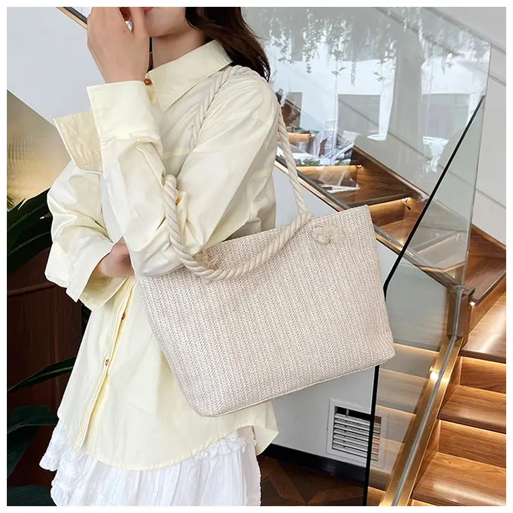 Women's Straw Rope Handle Casual Bag Large Capacity — feature 23