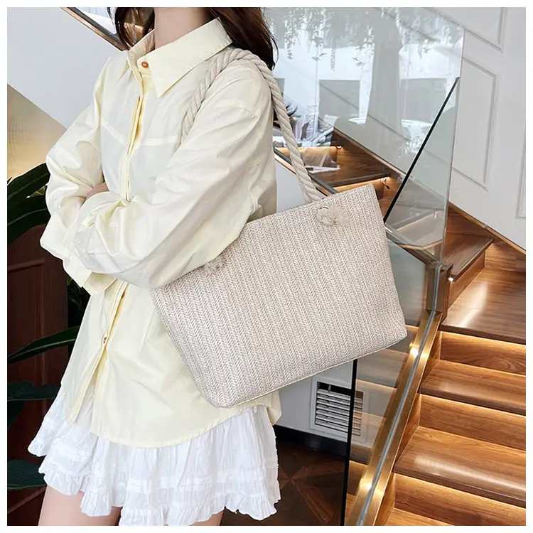 Women's Straw Rope Handle Casual Bag Large Capacity — feature 24
