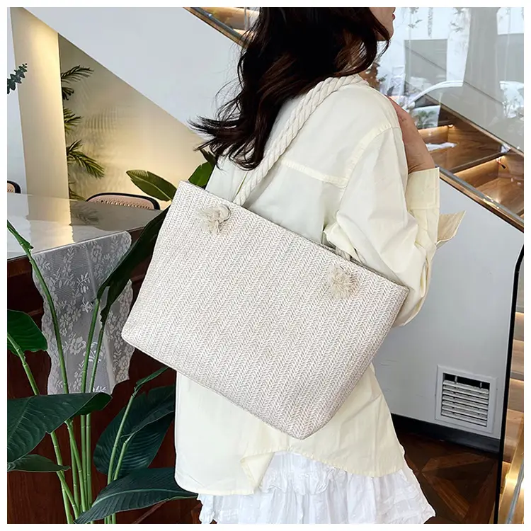 Women's Straw Rope Handle Casual Bag Large Capacity — feature 27