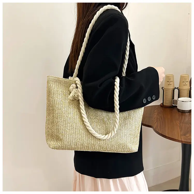 Women's Straw Rope Handle Casual Bag Large Capacity — feature 34