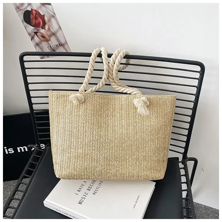 Women's Straw Rope Handle Casual Bag Large Capacity — feature 37
