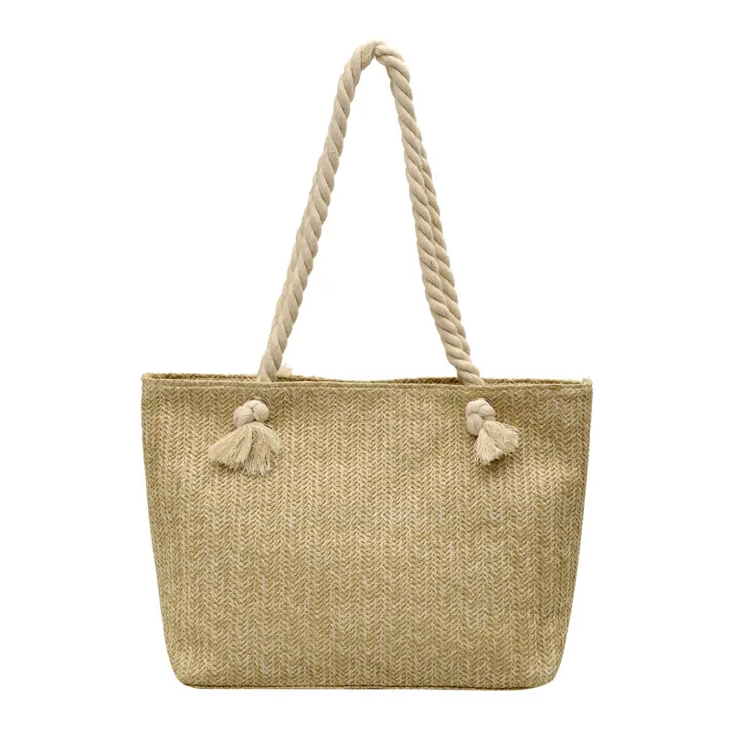 Women's Straw Rope Handle Casual Bag Large Capacity - Image 2