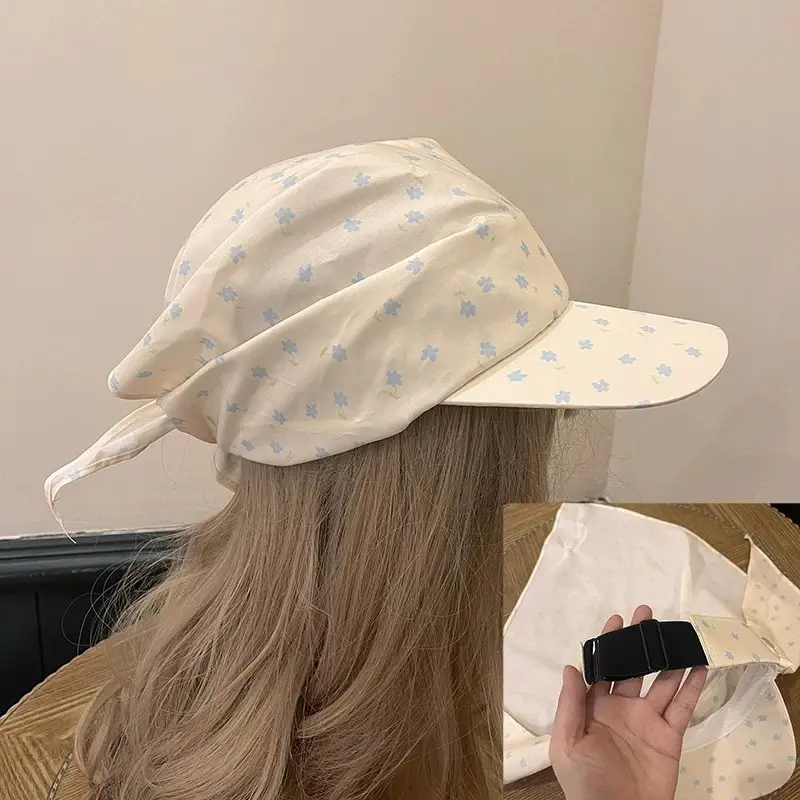 Red Checkered Strap Cap for Girls Boys Summer Sun Hat