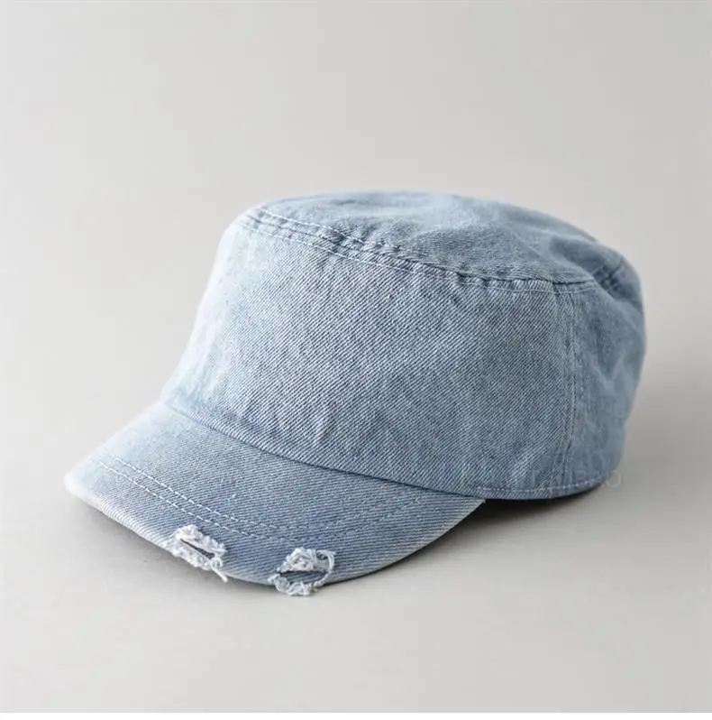 Women Denim Rhinestone Flat Cap Spring Summer — feature 6