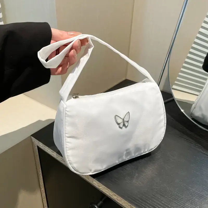 White Butterfly Shoulder Bag for Women - Image 3