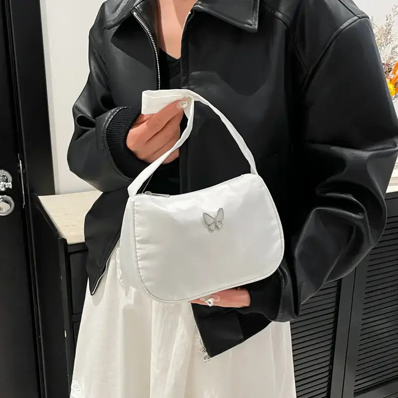 White Butterfly Shoulder Bag for Women - Image 5
