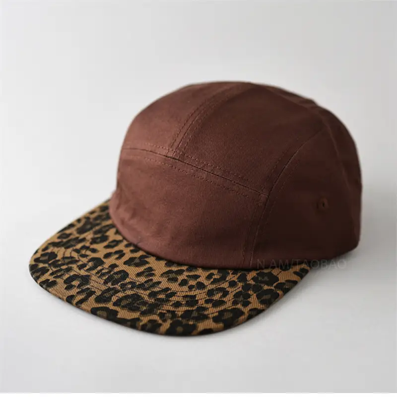 Retro Leopard Cap Maroon Baseball Men Women Casual - Image 8