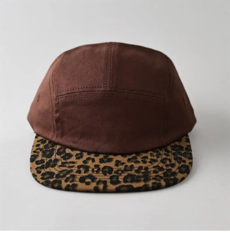 Retro Leopard Cap Maroon Baseball Men Women Casual — feature 7