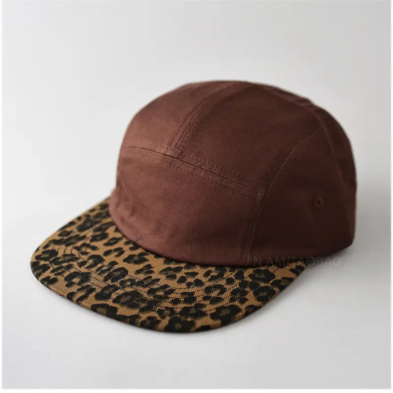 Retro Leopard Cap Maroon Baseball Men Women Casual - Image 2