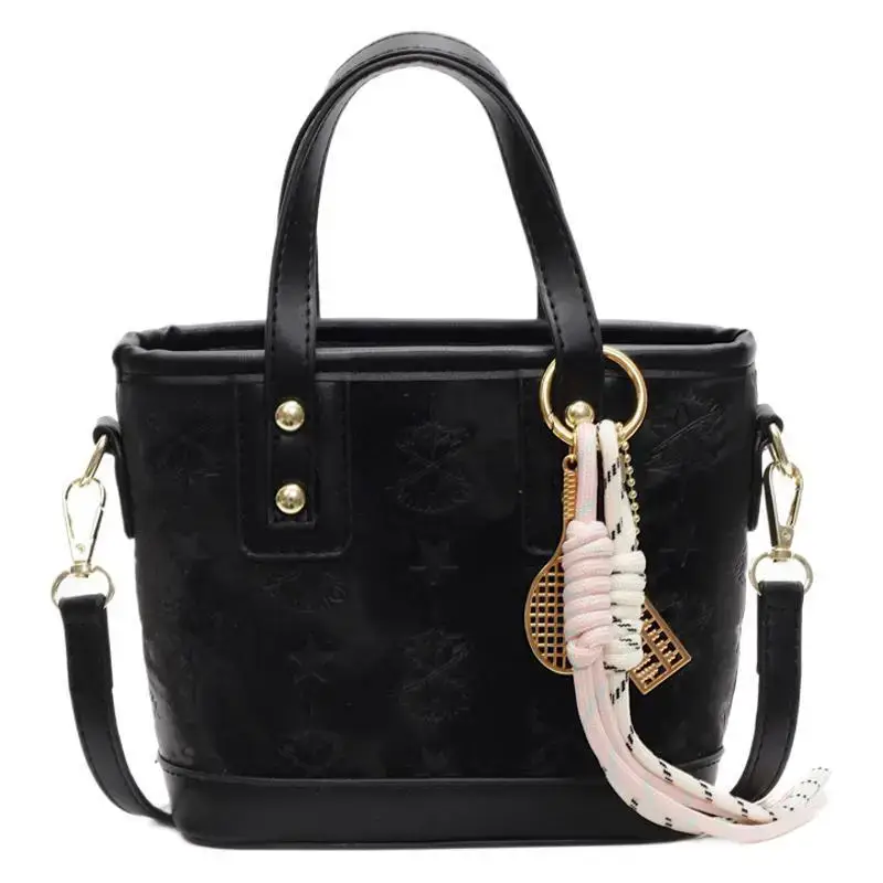 Pink Embossed Korean Style Handbag for Women - Image 9
