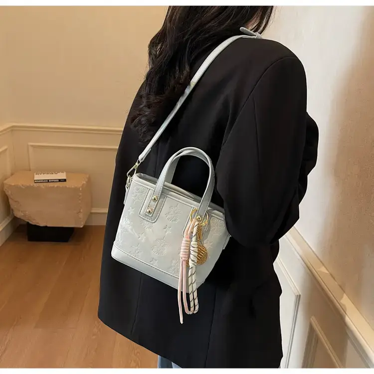 Pink Embossed Korean Style Handbag for Women — feature 22