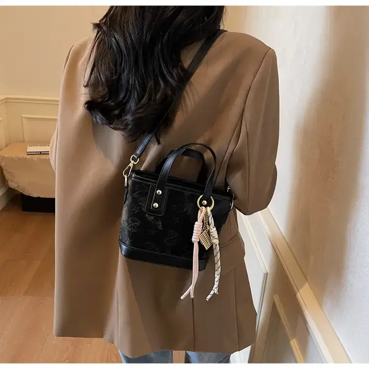 Pink Embossed Korean Style Handbag for Women — feature 25