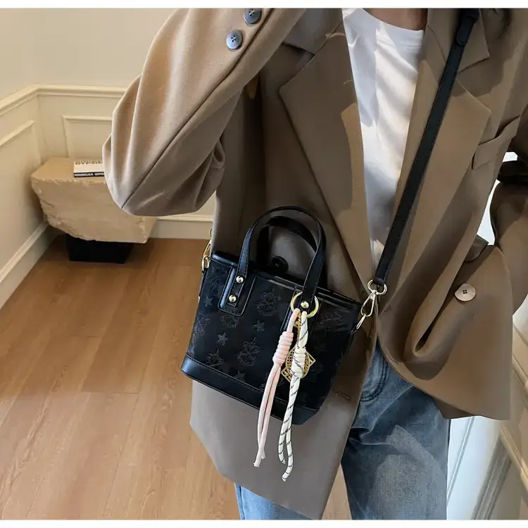 Pink Embossed Korean Style Handbag for Women — feature 27