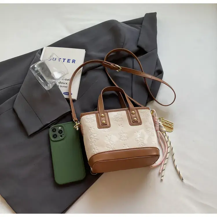 Pink Embossed Korean Style Handbag for Women — feature 38