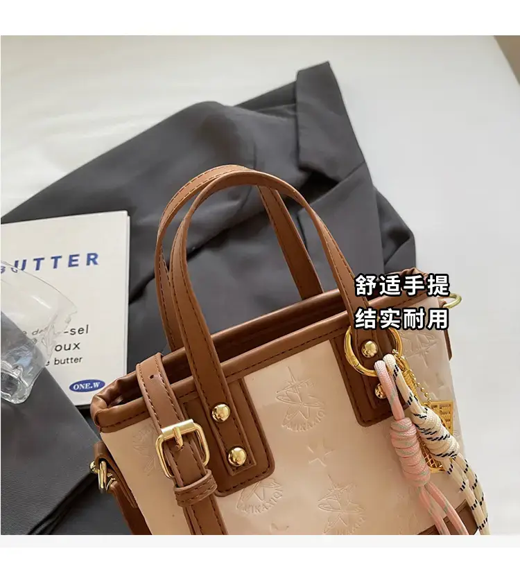 Pink Embossed Korean Style Handbag for Women — feature 6