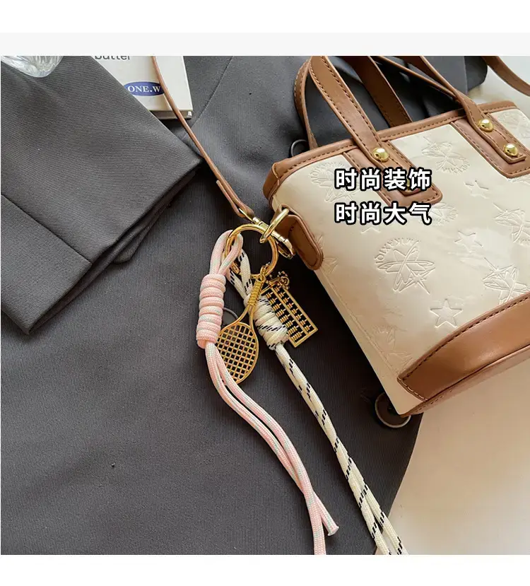 Pink Embossed Korean Style Handbag for Women — feature 8