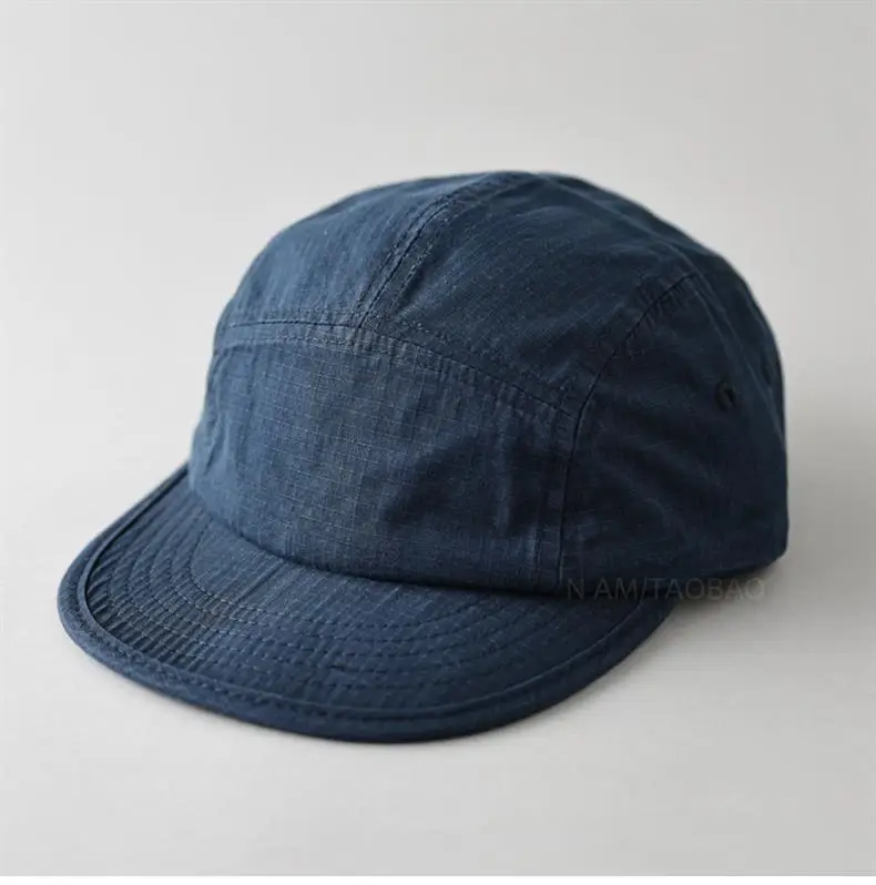 Men's Blue Denim Baseball Cap with Short Bristle — feature 2