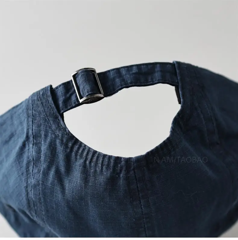 Men's Blue Denim Baseball Cap with Short Bristle — feature 9