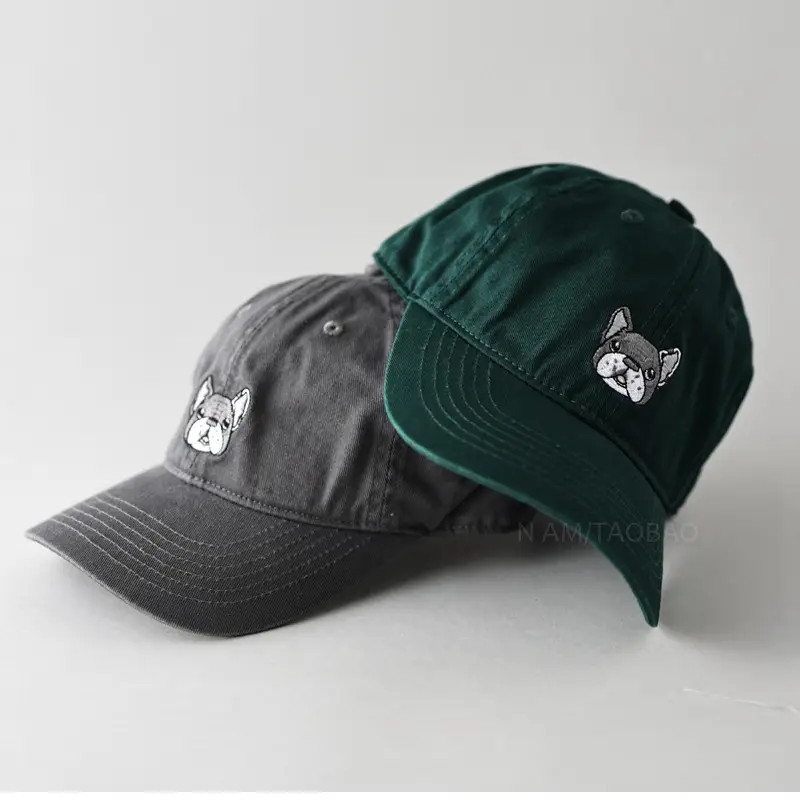 Gray Cartoon Embroidered Baseball Cap Unisex Sunshade - Image 3