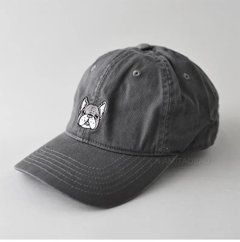 Gray Cartoon Embroidered Baseball Cap Unisex Sunshade — feature 2