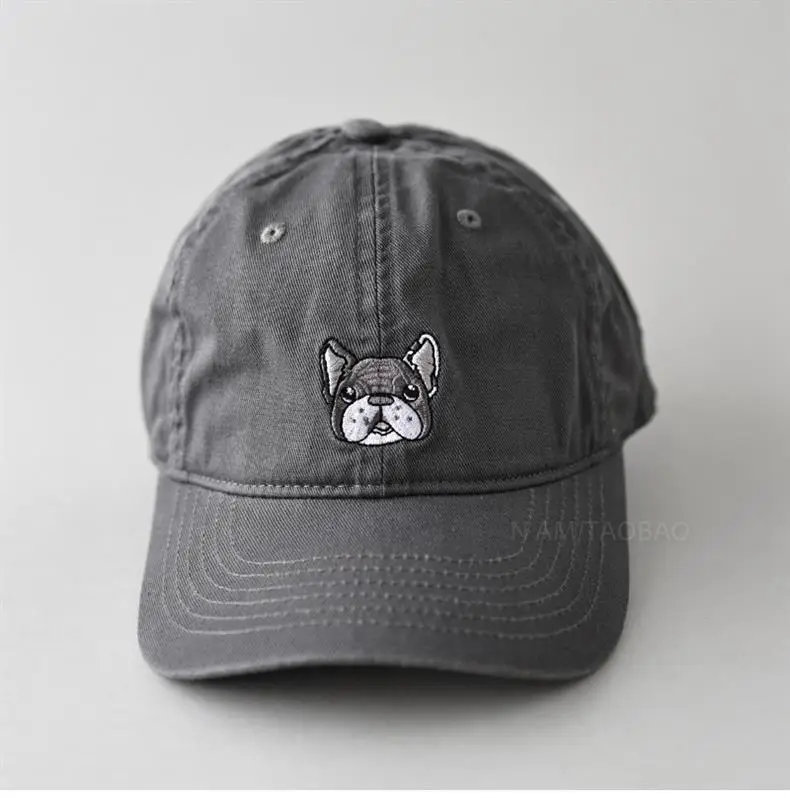 Gray Cartoon Embroidered Baseball Cap Unisex Sunshade — feature 4