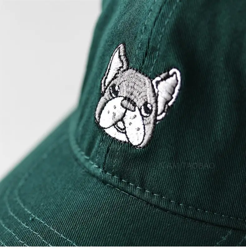 Gray Cartoon Embroidered Baseball Cap Unisex Sunshade — feature 8