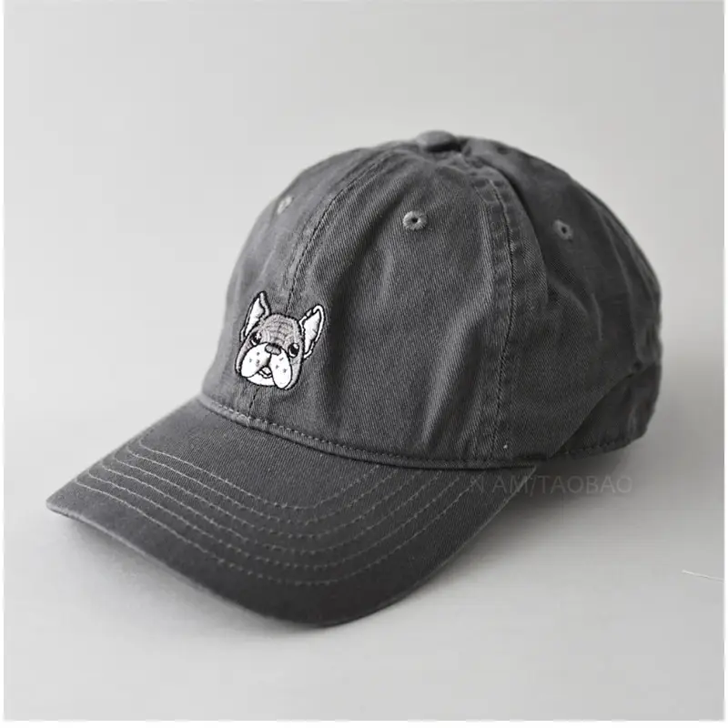 Gray Cartoon Embroidered Baseball Cap Unisex Sunshade - Image 2