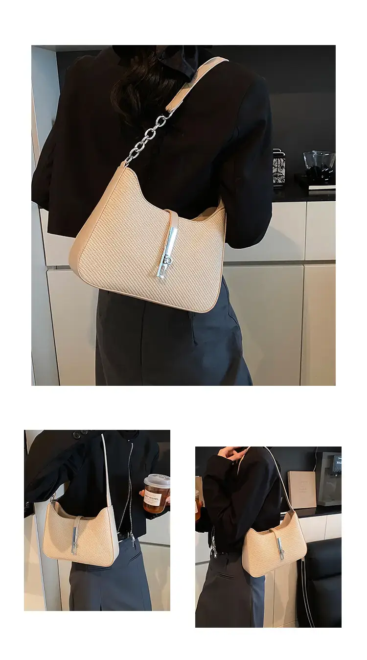 Women's Crossbody Bag Beige Chain Strap 2025 — feature 5