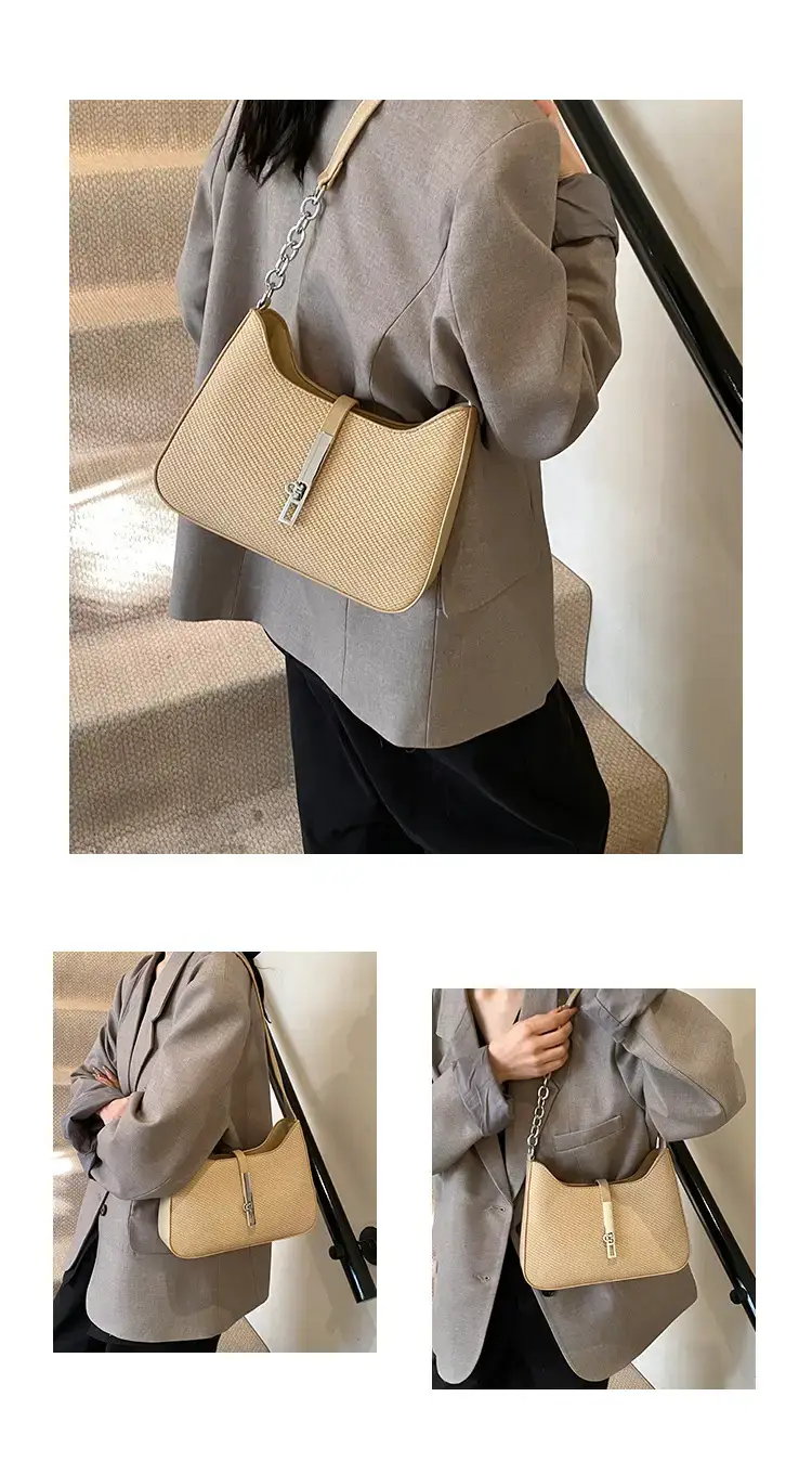 Women's Crossbody Bag Beige Chain Strap 2025 — feature 8