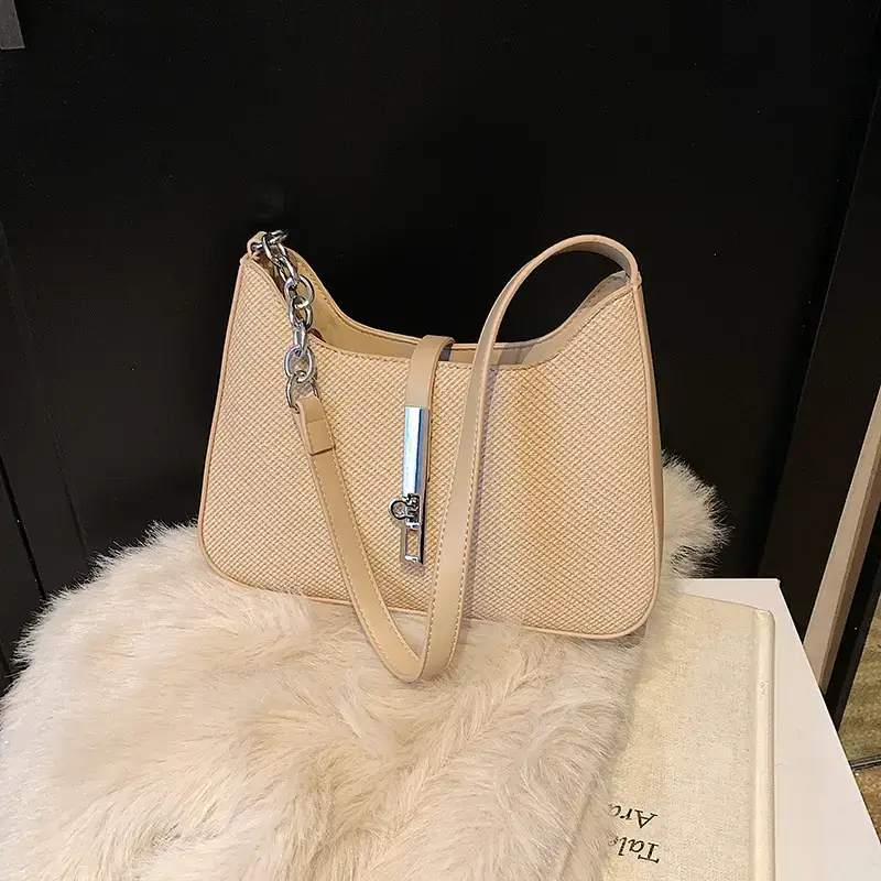 Women's Crossbody Bag Beige Chain Strap 2025 - Image 4