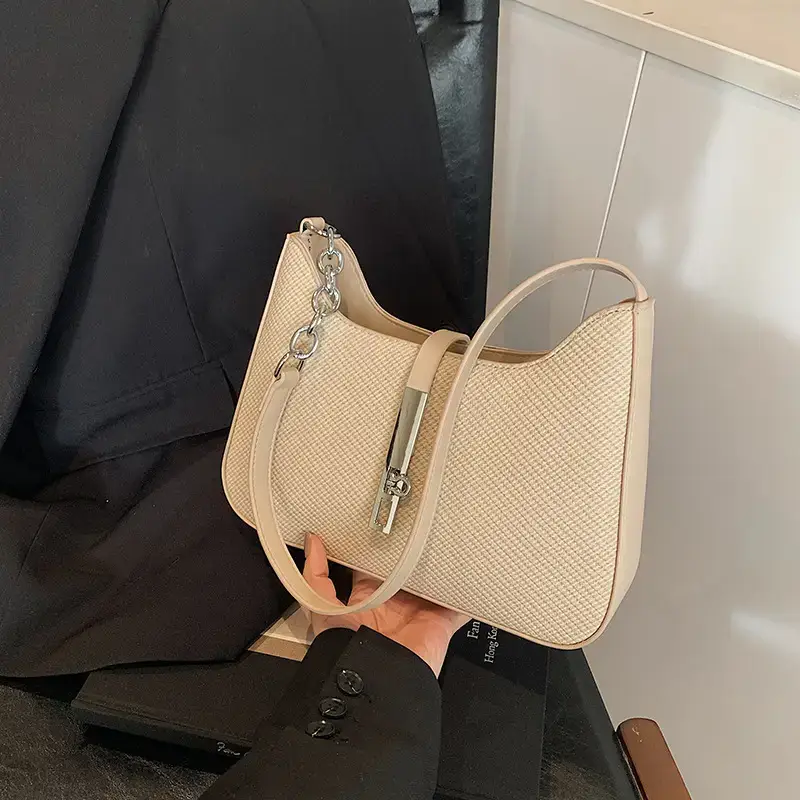 Women's Crossbody Bag Beige Chain Strap 2025 - Image 7