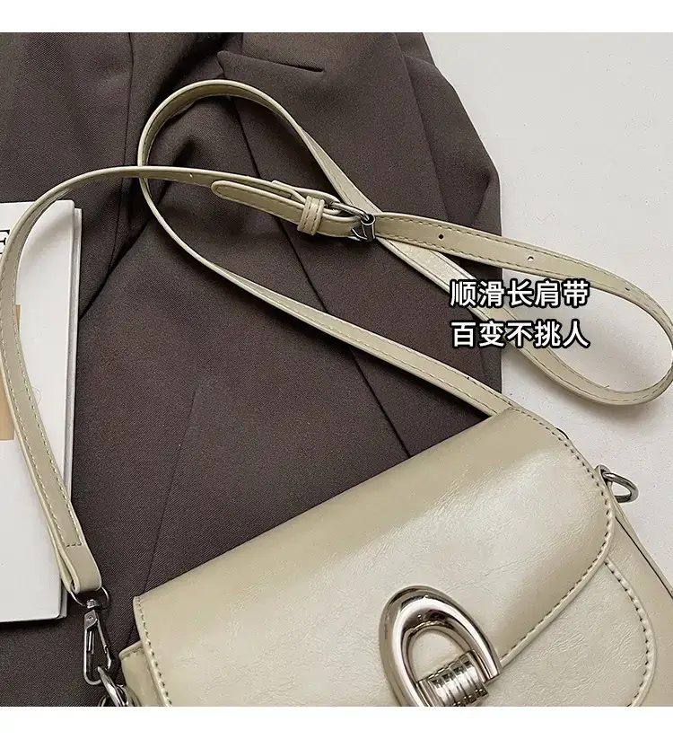 Women's Light Brown Square Shoulder Bag with Keychain — feature 3
