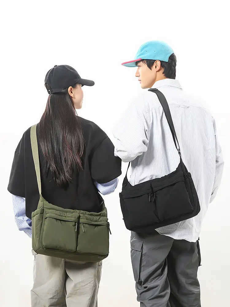 Waterproof Green Satchel Shoulder Bag for Men Women - Image 4