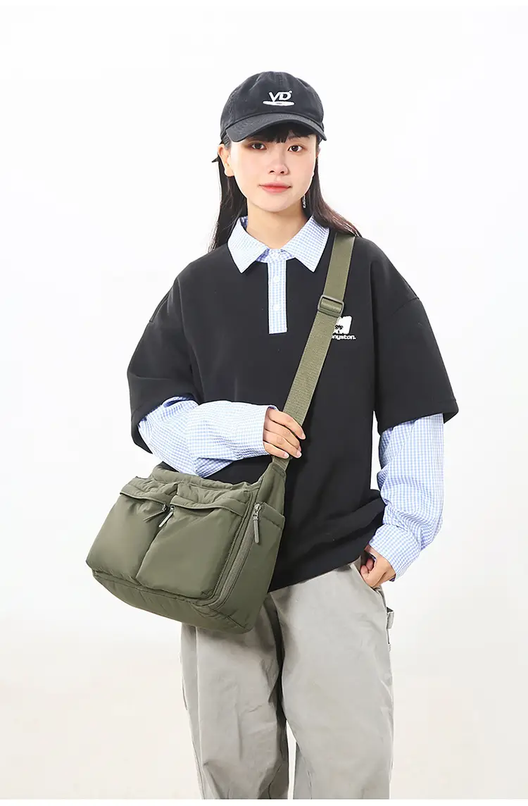 Waterproof Green Satchel Shoulder Bag for Men Women — feature 10